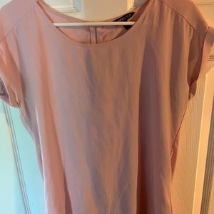 Pink Express silky shirt with zipper back